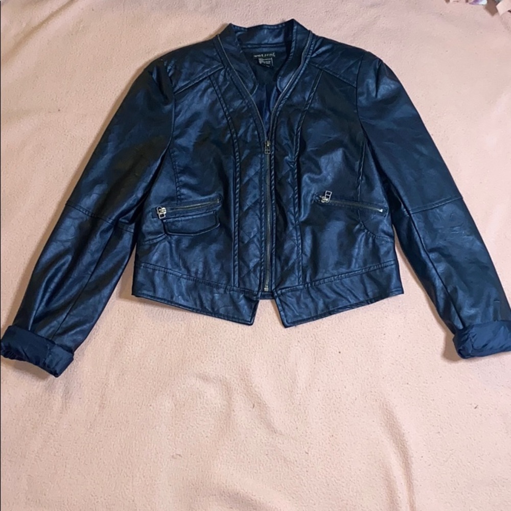 Faux leather jacket-wet seal